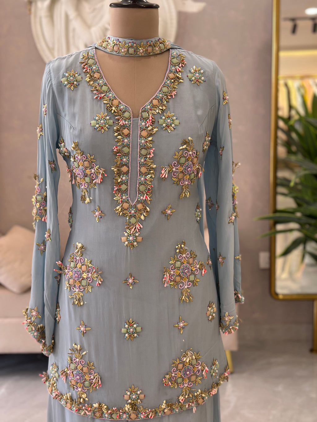 Luxe Handwork Kurta Sharara Set
