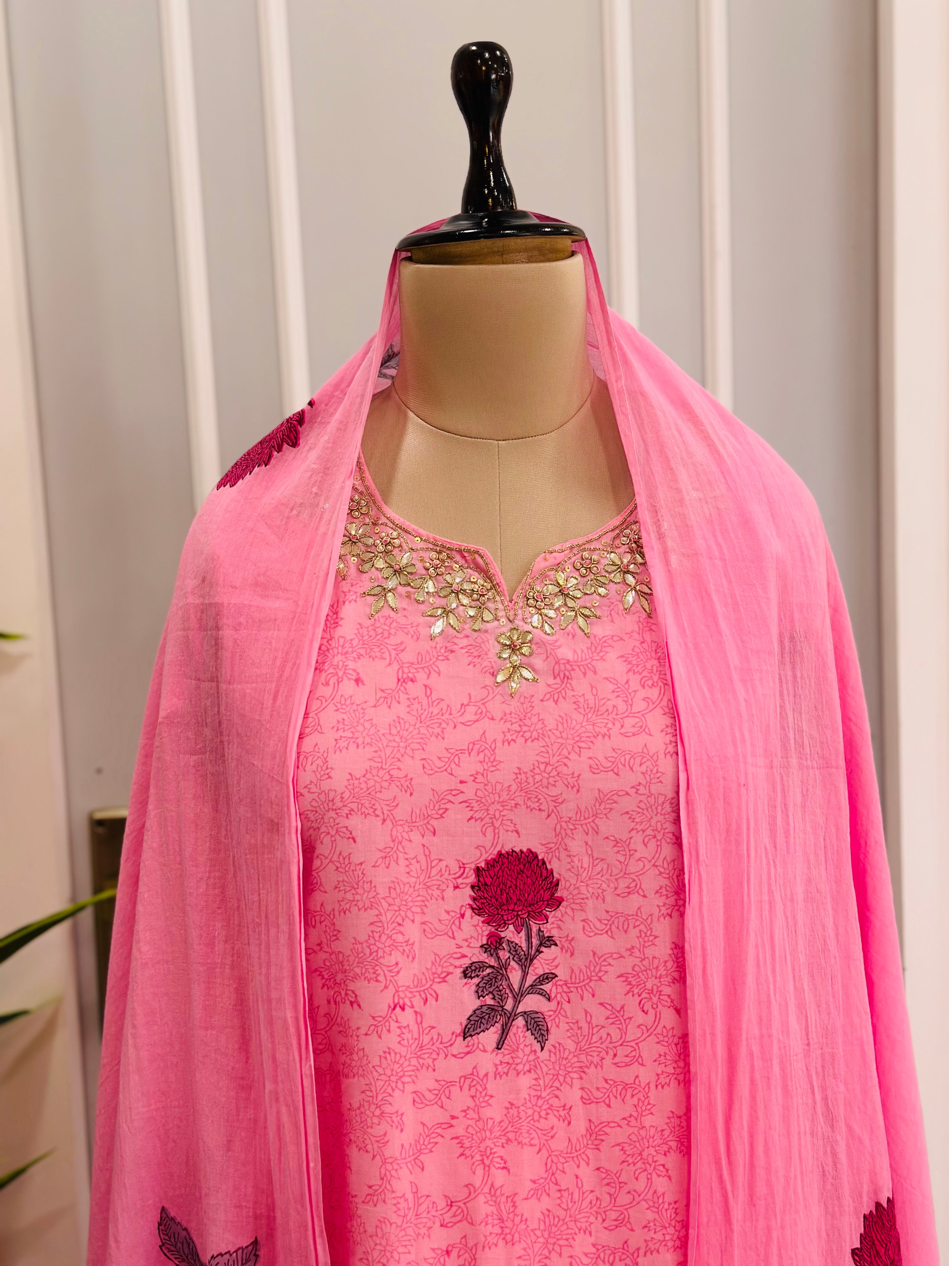 Pure Cotton Handwork Suit Set