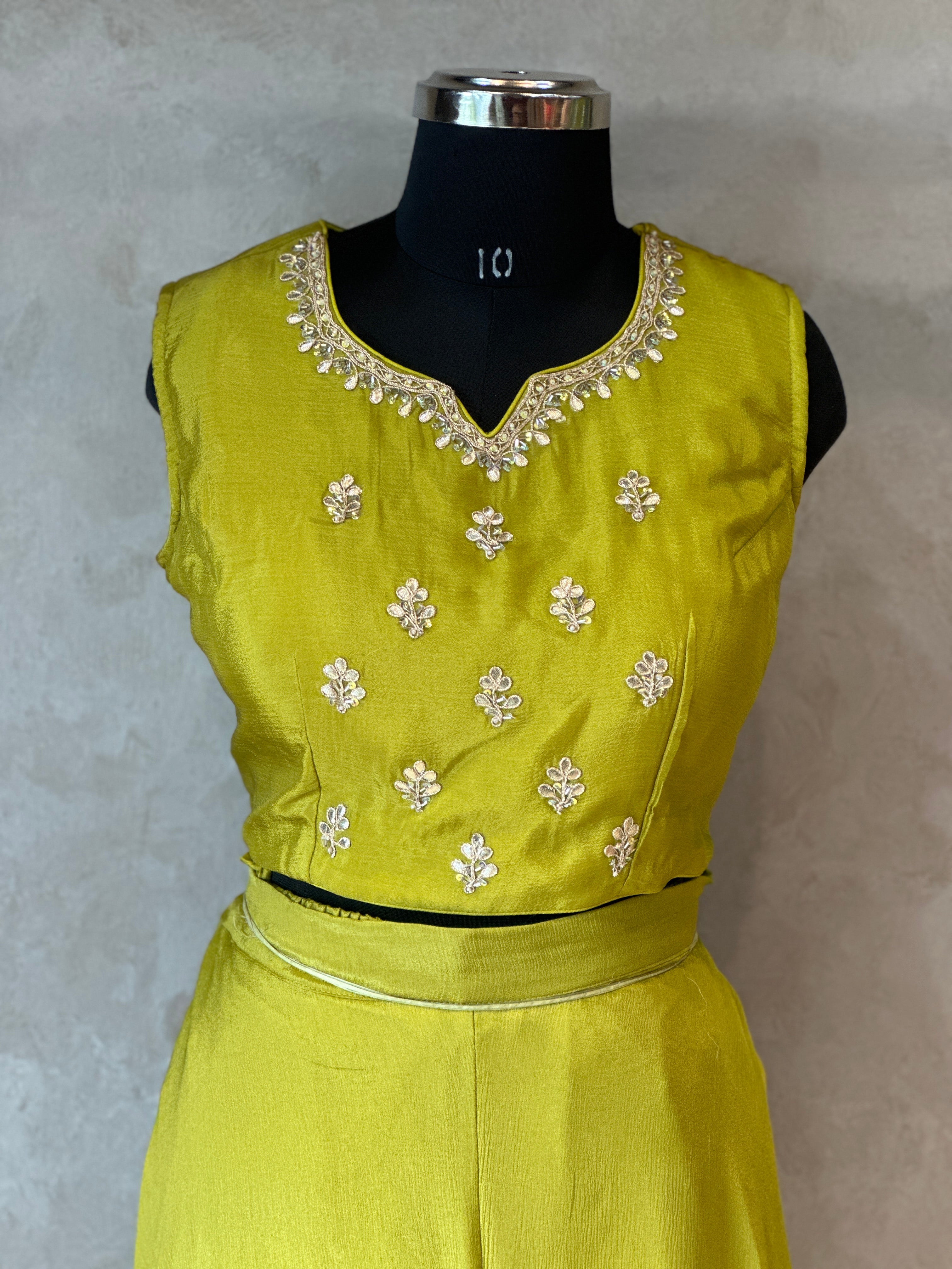 INDO FUSION HANDWORK PLAZO SET
