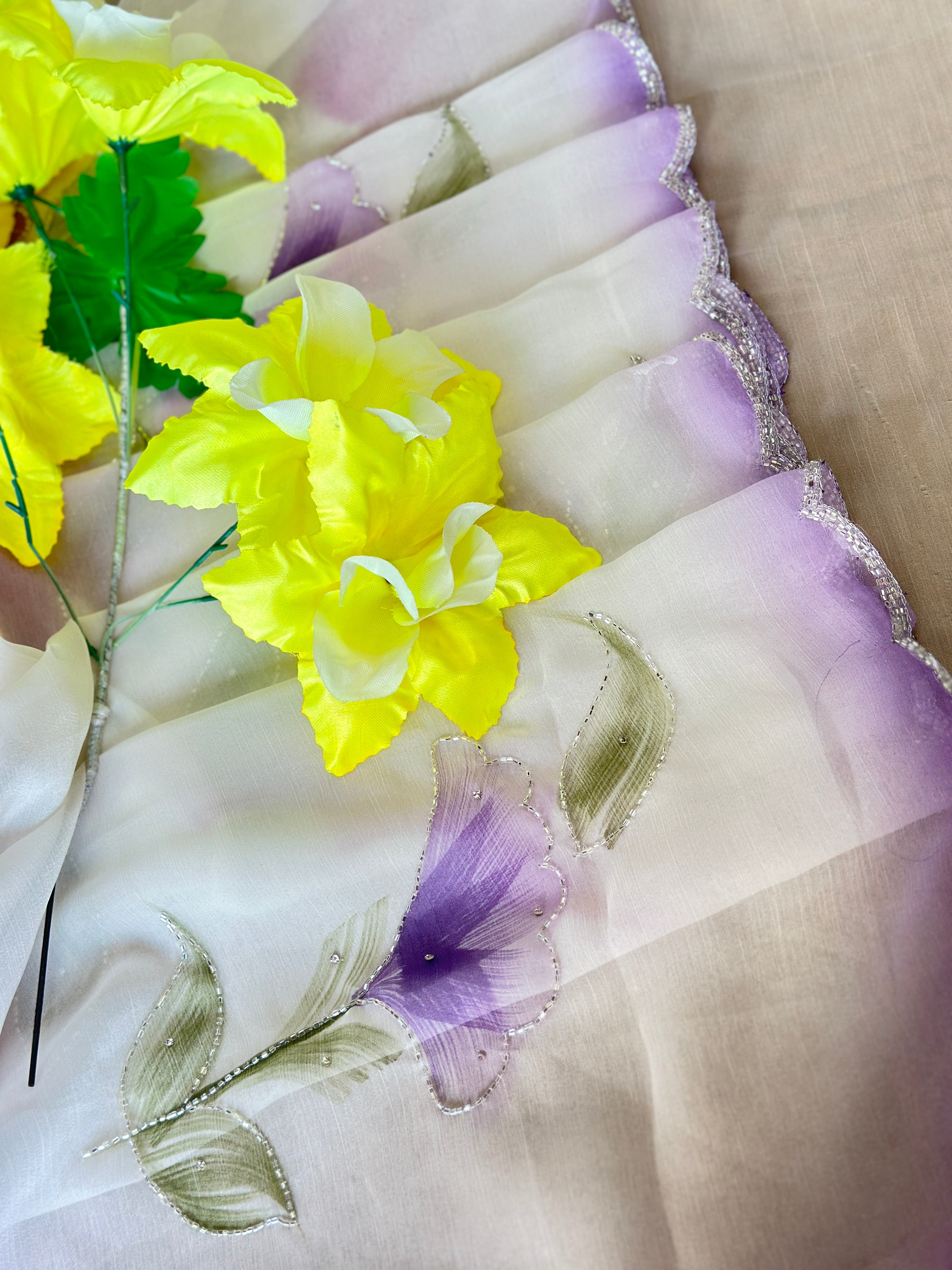 TULIP HANDWORK SAREE