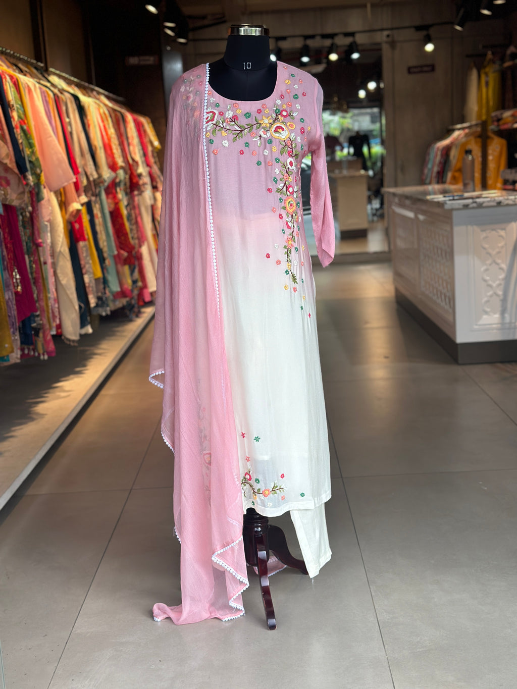 HAND EMBROIDERED STRAIGHT SUIT SET