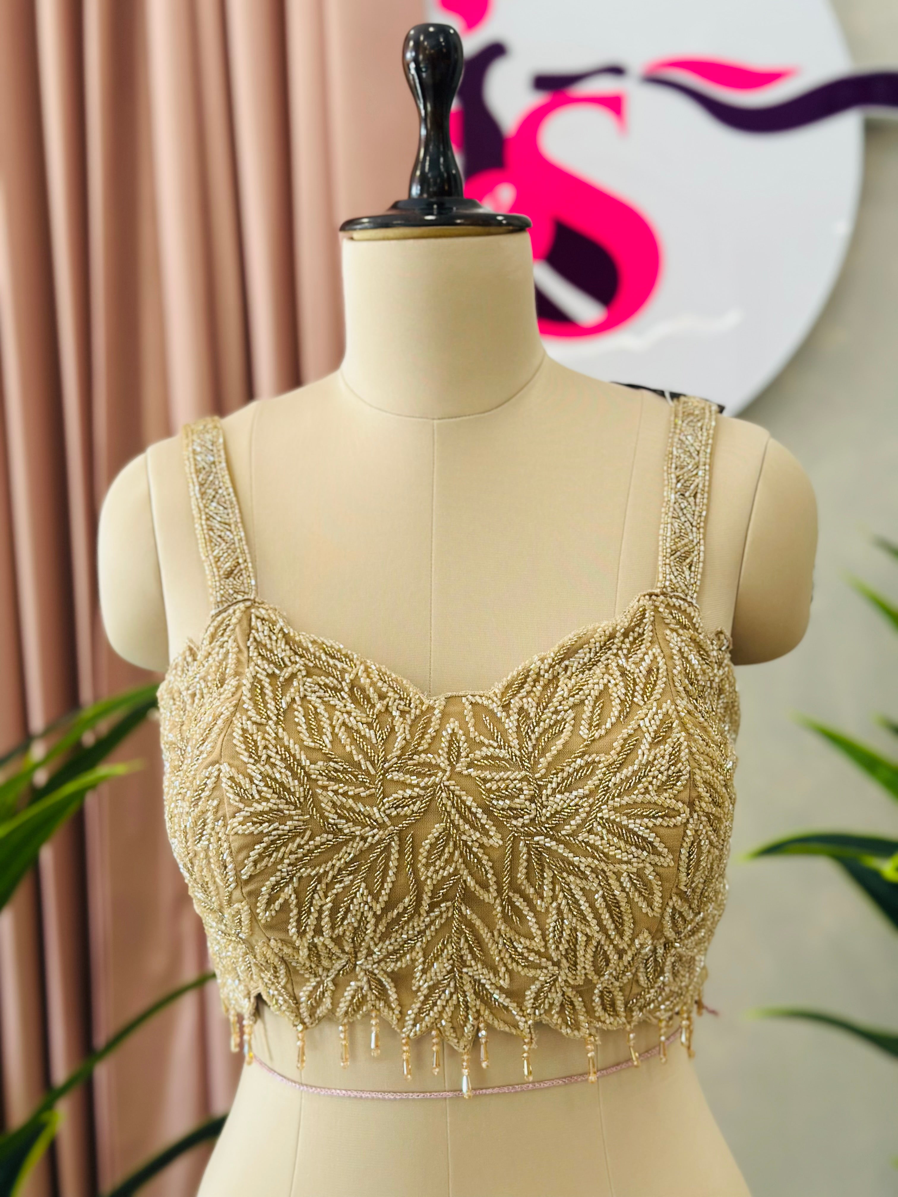 Designer Lehnga With Beautiful Backless Blouse