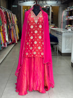 PREMIUM  PLAZO SET WITH ZARDOSI