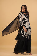 PURE MUSLIN PLAZO SET