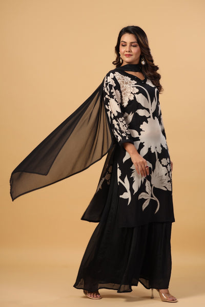 PURE MUSLIN PLAZO SET