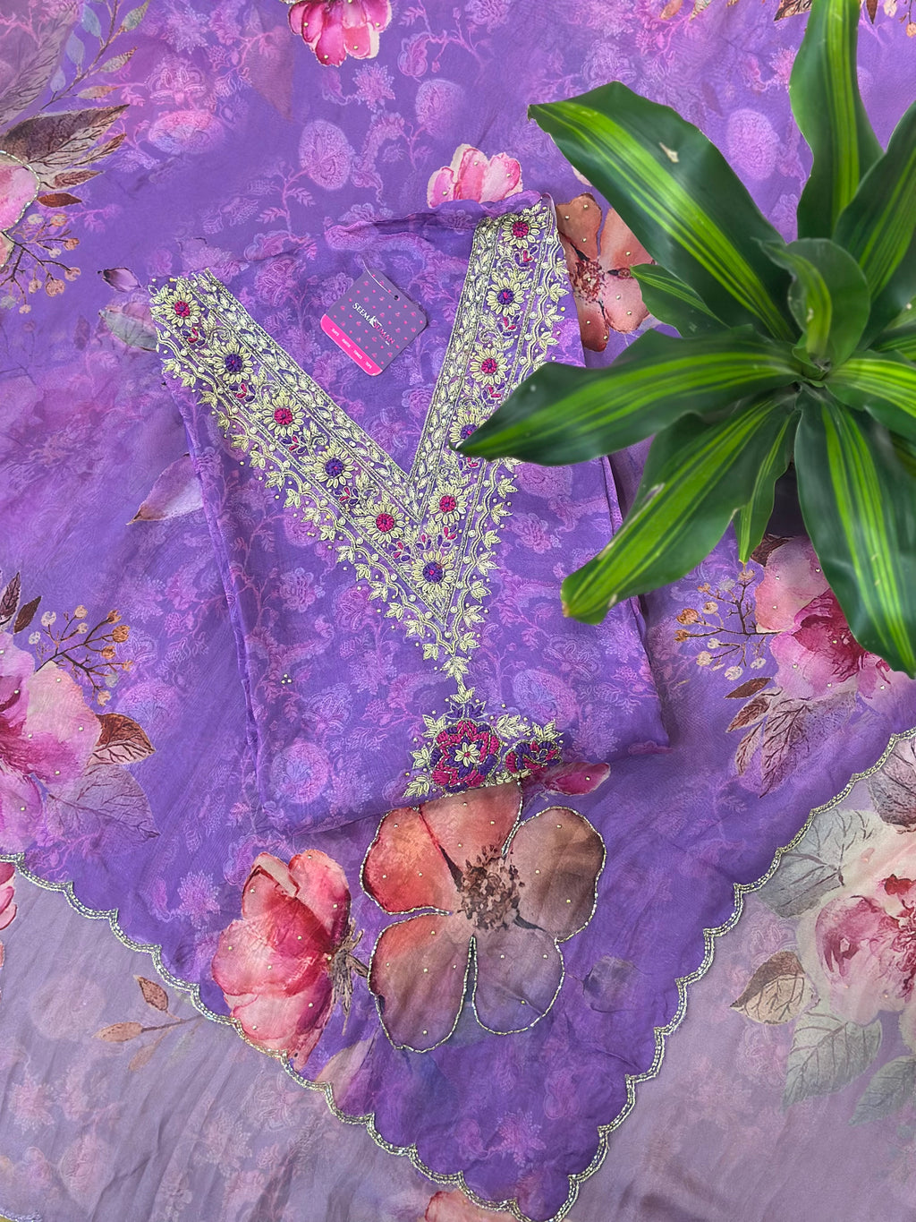 Floral Grace Unstitched Suit Set