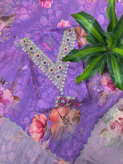Floral Grace Unstitched Suit Set