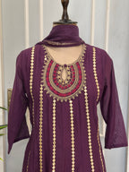 ✨ Royal Mirror Flair Anarkali Set ✨