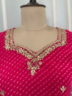 Elegant Ethnic Suit Set with Handwork Neckline
