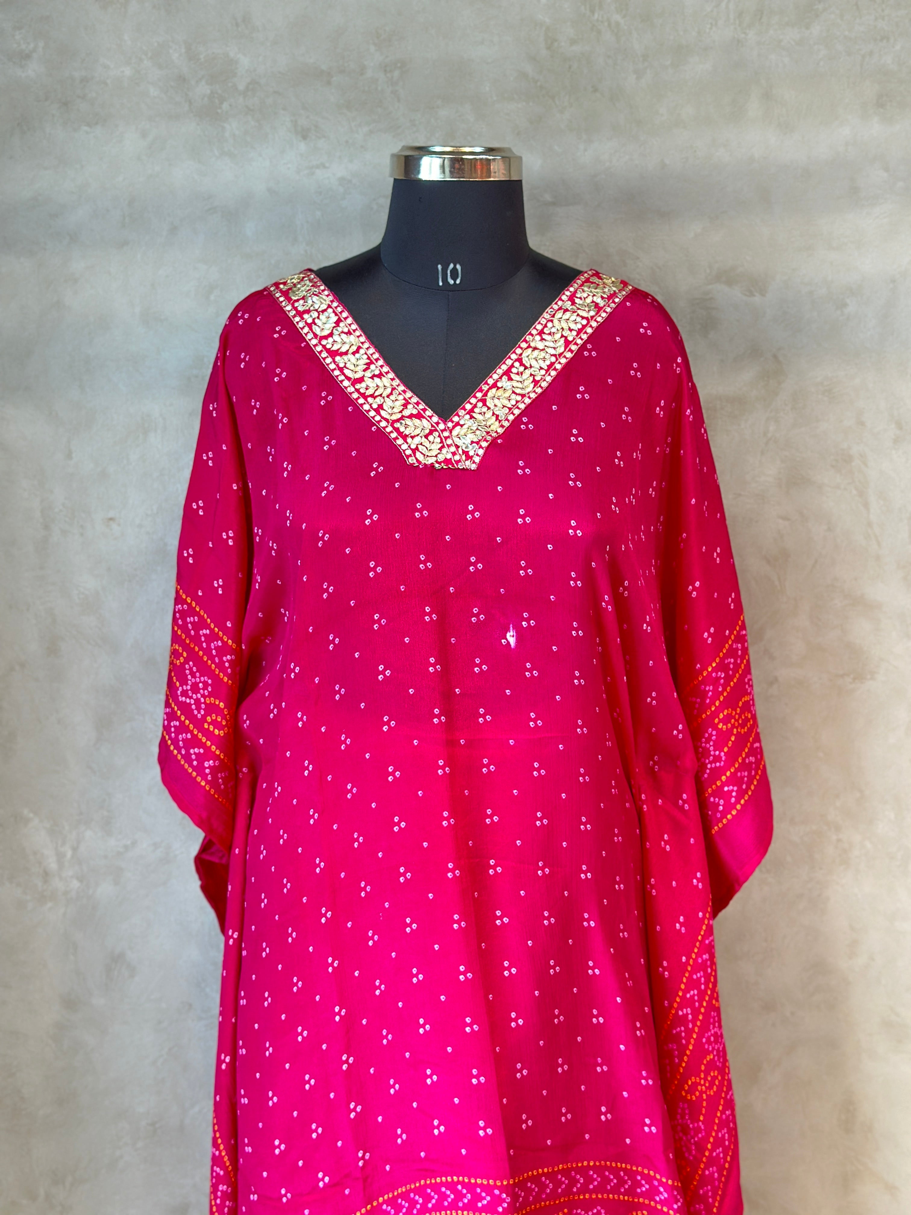 PURE CHINON KAFTAN WITH AFGANI PANT