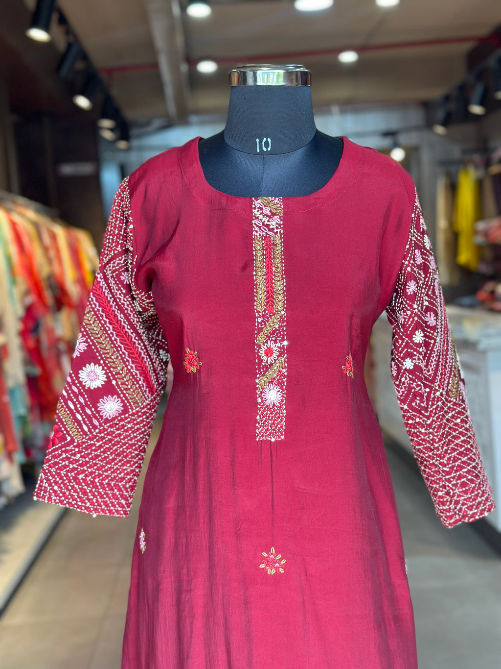 HAND EMBROIDERED STRAIGHT SUIT SET
