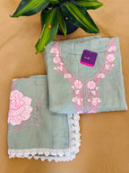 Classic Embroidered Unstitched Suit Set