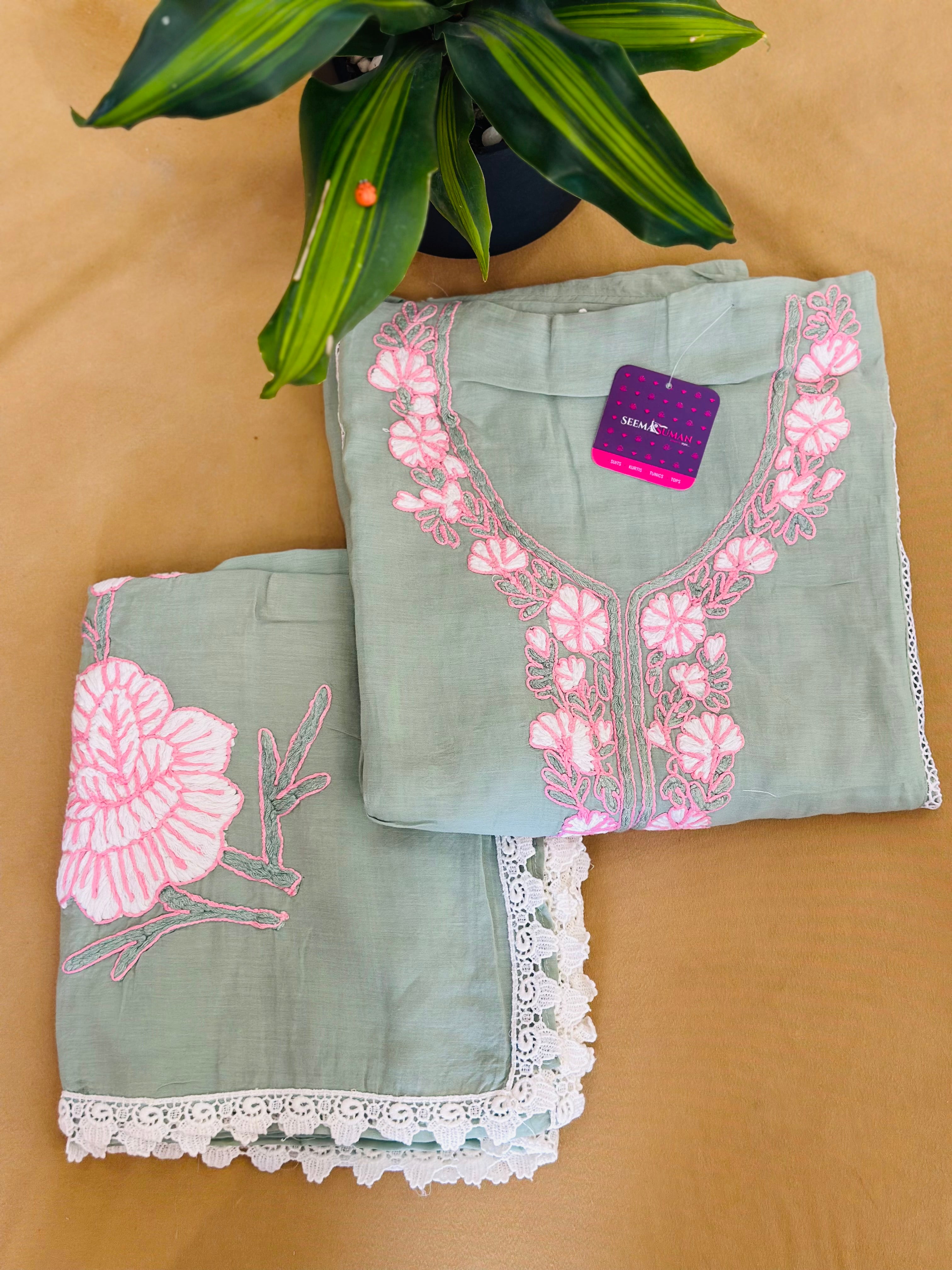 Classic Embroidered Unstitched Suit Set