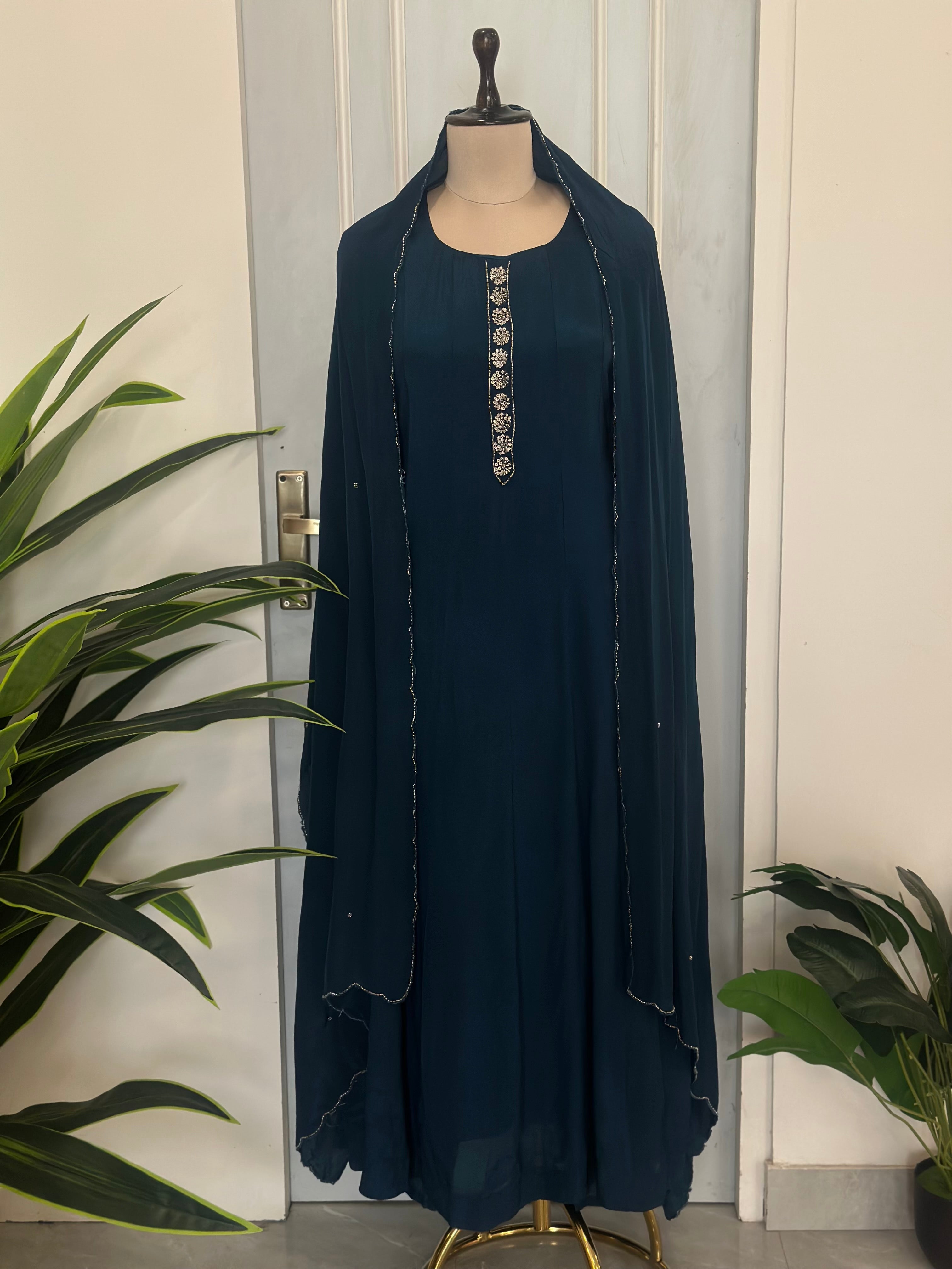 💫Festive Grace Flared Anarkali With Dupatta 💫