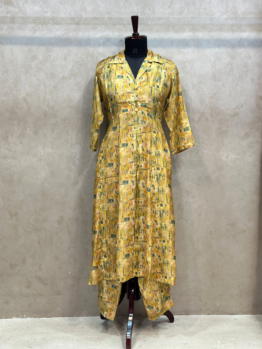 PURE CREPE FRONT CUT CO-ORD SET