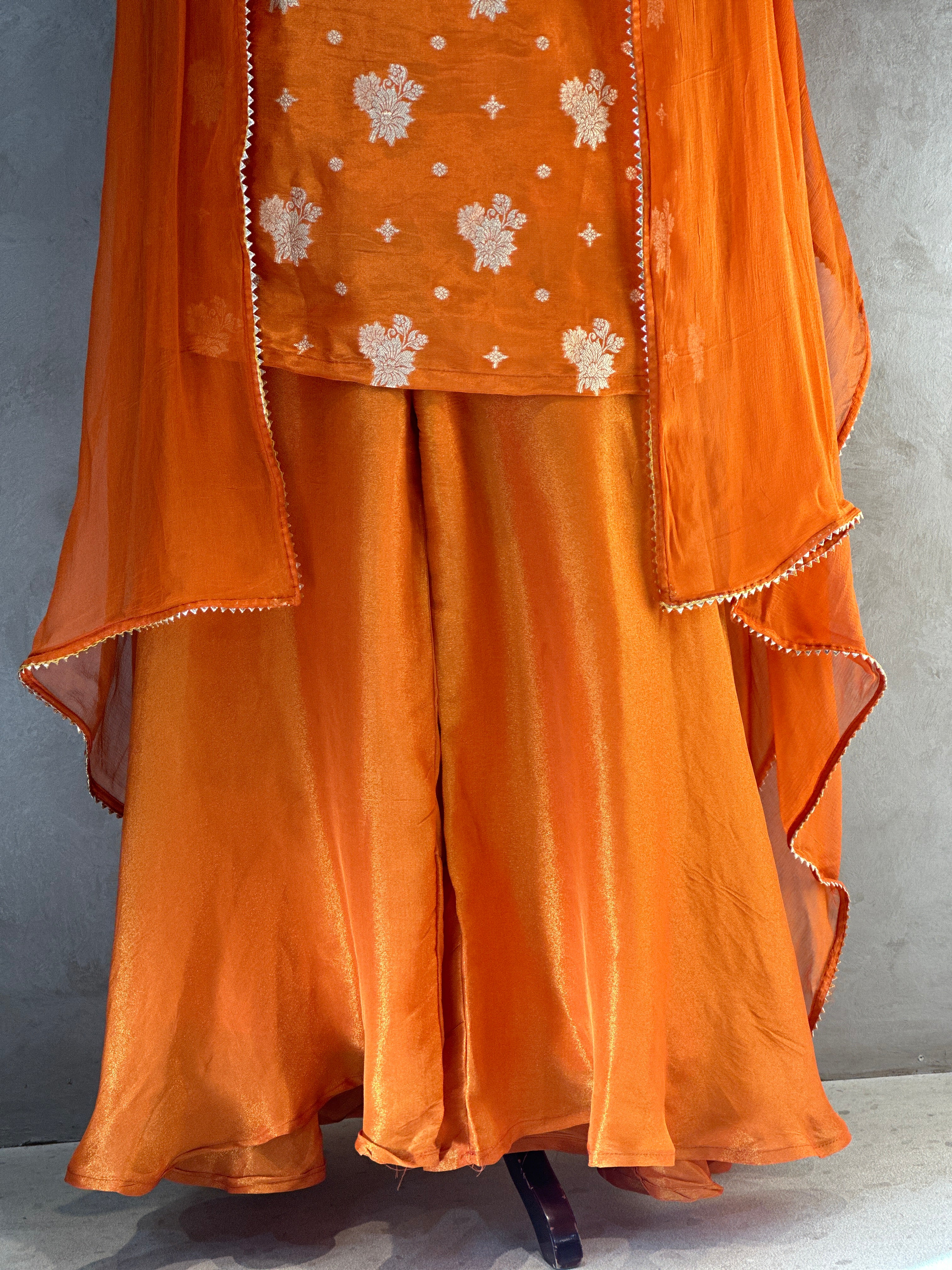 PREMIUM  PLAZO SET WITH ZARDOSI