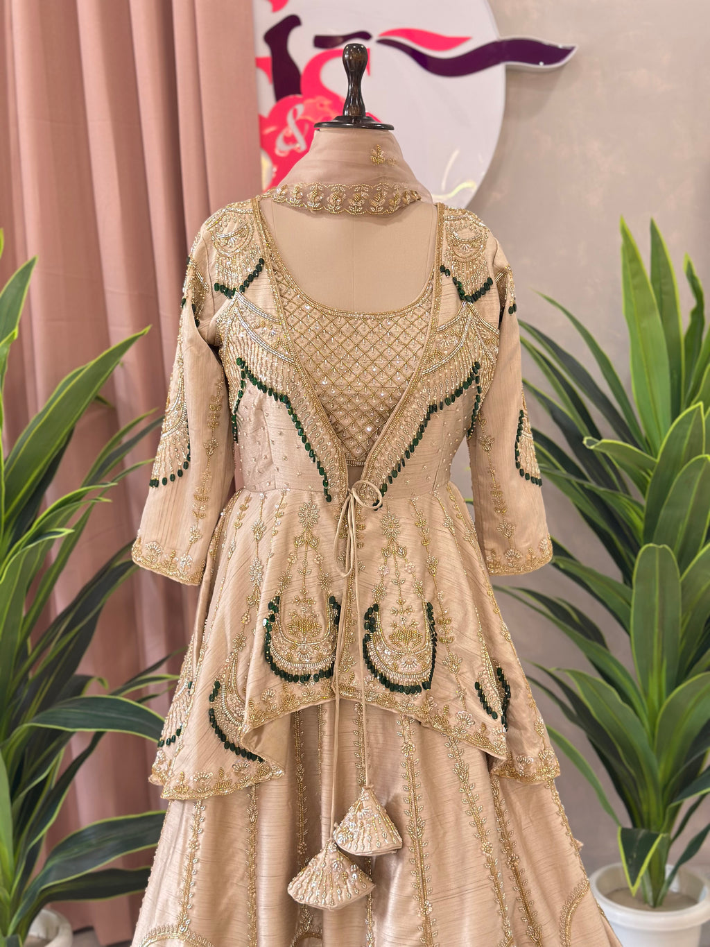 Elegant Layered Lehenga with Rich Traditional Handwork