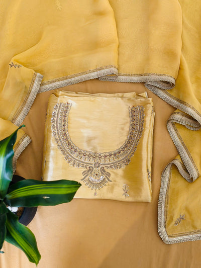 Premium Handwork Unstitched Suit Set
