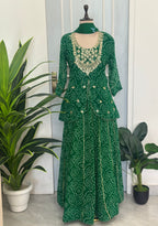 Bhandhej Handwork Peplum Skirt Set