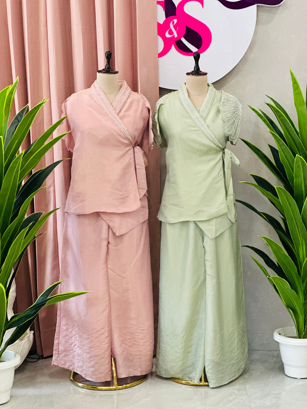 Designer Wrap Style Co-Ord Set
