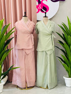 Designer Wrap Style Co-Ord Set