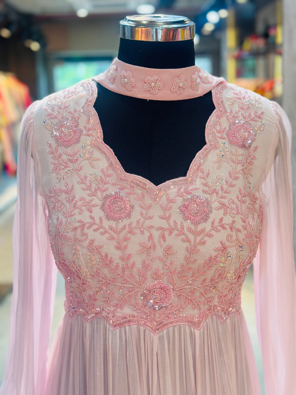 PURE CHINON LONG GOWN