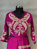 DRAPPED INDO WESTERN SKIRT SET