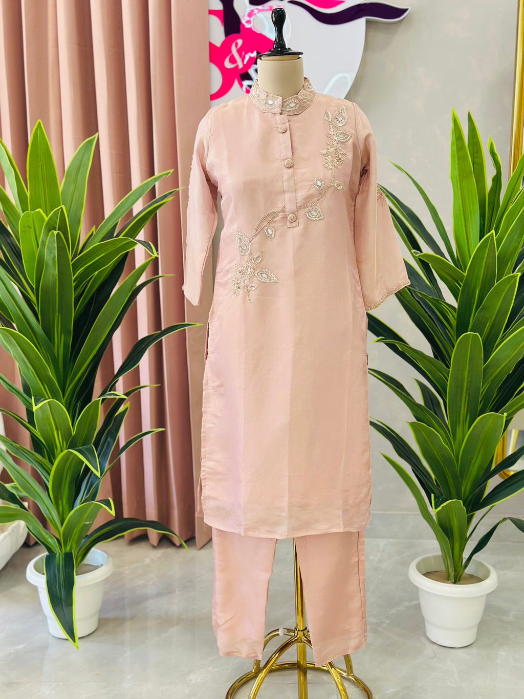 Classic Handwork Kurta Pant Co-ord Set