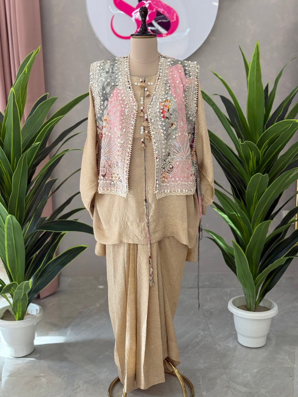 Designer Dhoti Style Jacket Set