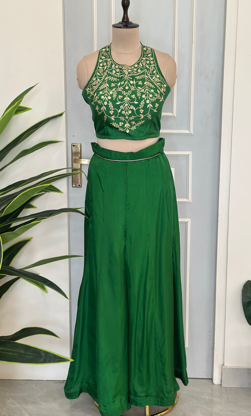 Royal Green Indo-Western Jacket Style Set
