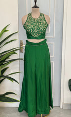 Royal Green Indo-Western Jacket Style Set