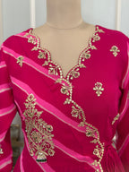 Traditional Leheriya Handcrafted Anarkali Gown