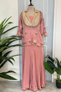 Designer Tassel Work Jacket Palazzo Set