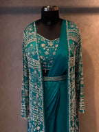 PRE-DRAPPED SAREE SHURG SET