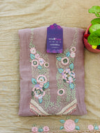 Designer Floral Threadwork Dress Material