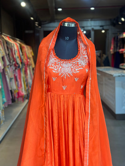 TRADITIONAL LONG GOWN IN HANDWORK