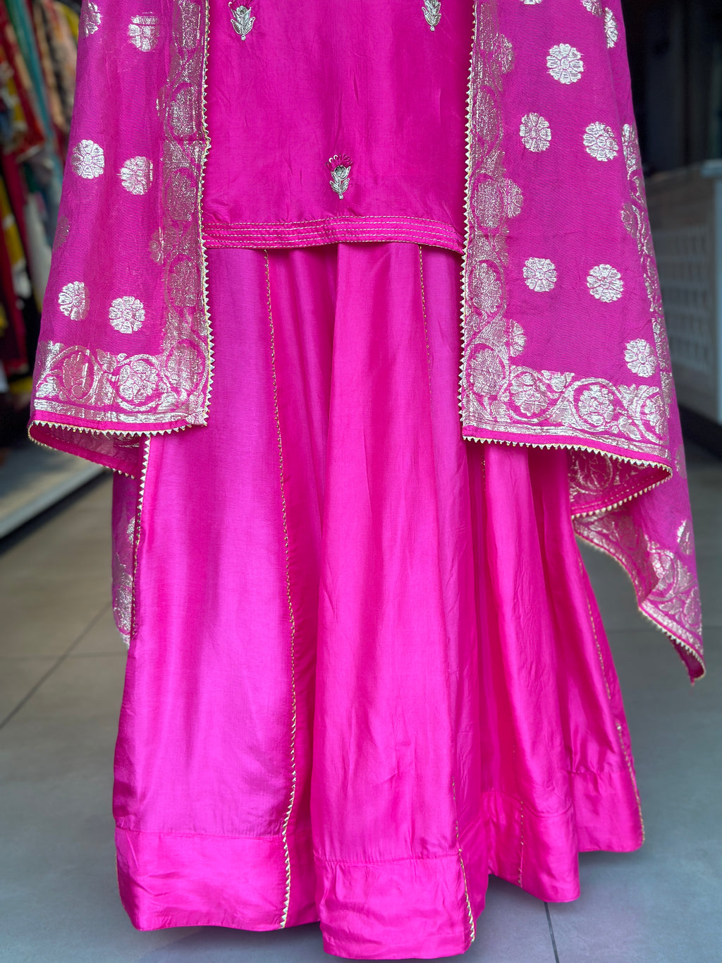 BEAUTIFUL ZARDOSI HANDWORK SKIRT SET