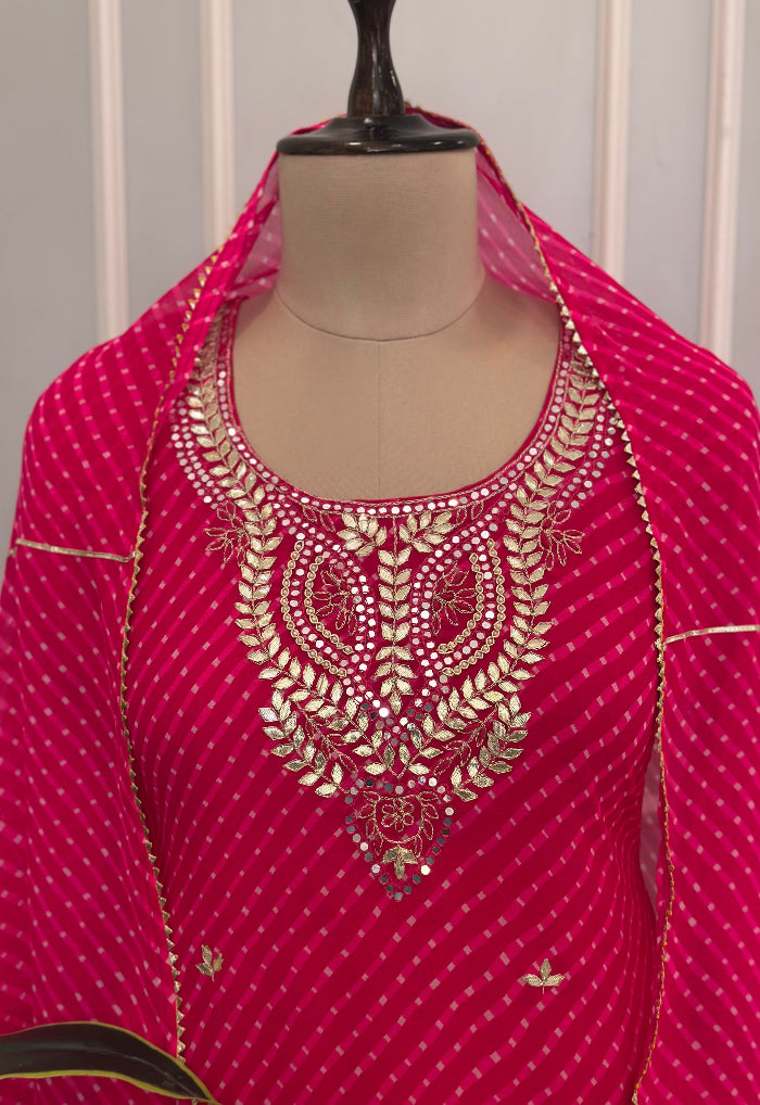 Premium Leheriya Inspired Suit Set