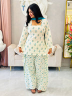 Noor-E-Jahan Graceful Floral Kurta & Farshi Salwar Set ✨