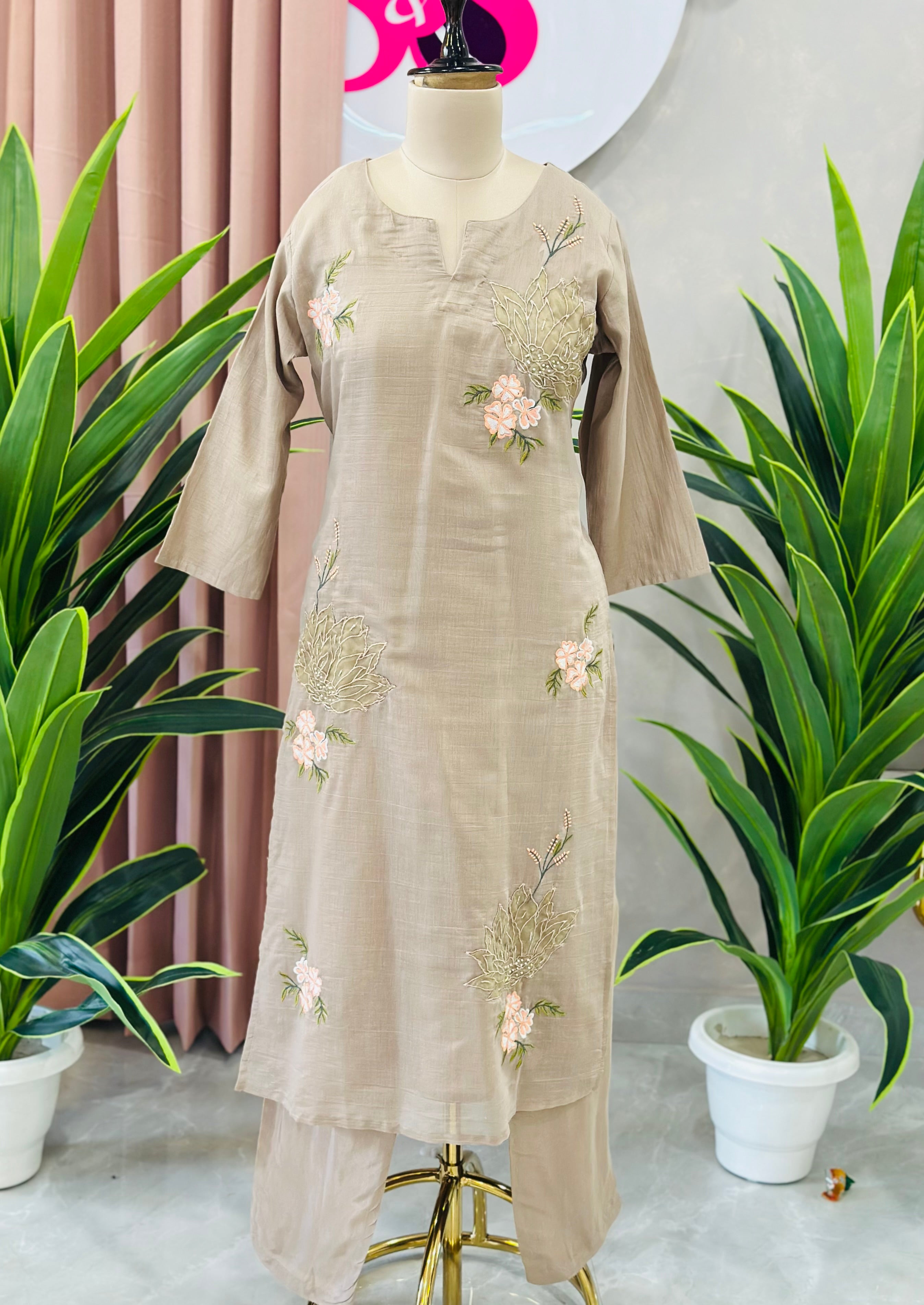Classy Embroidered Suit Set