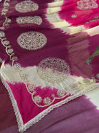 Premium Tie & Dye Chiffon Saree