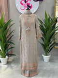 Elegant Grey Handwork Kurta Set