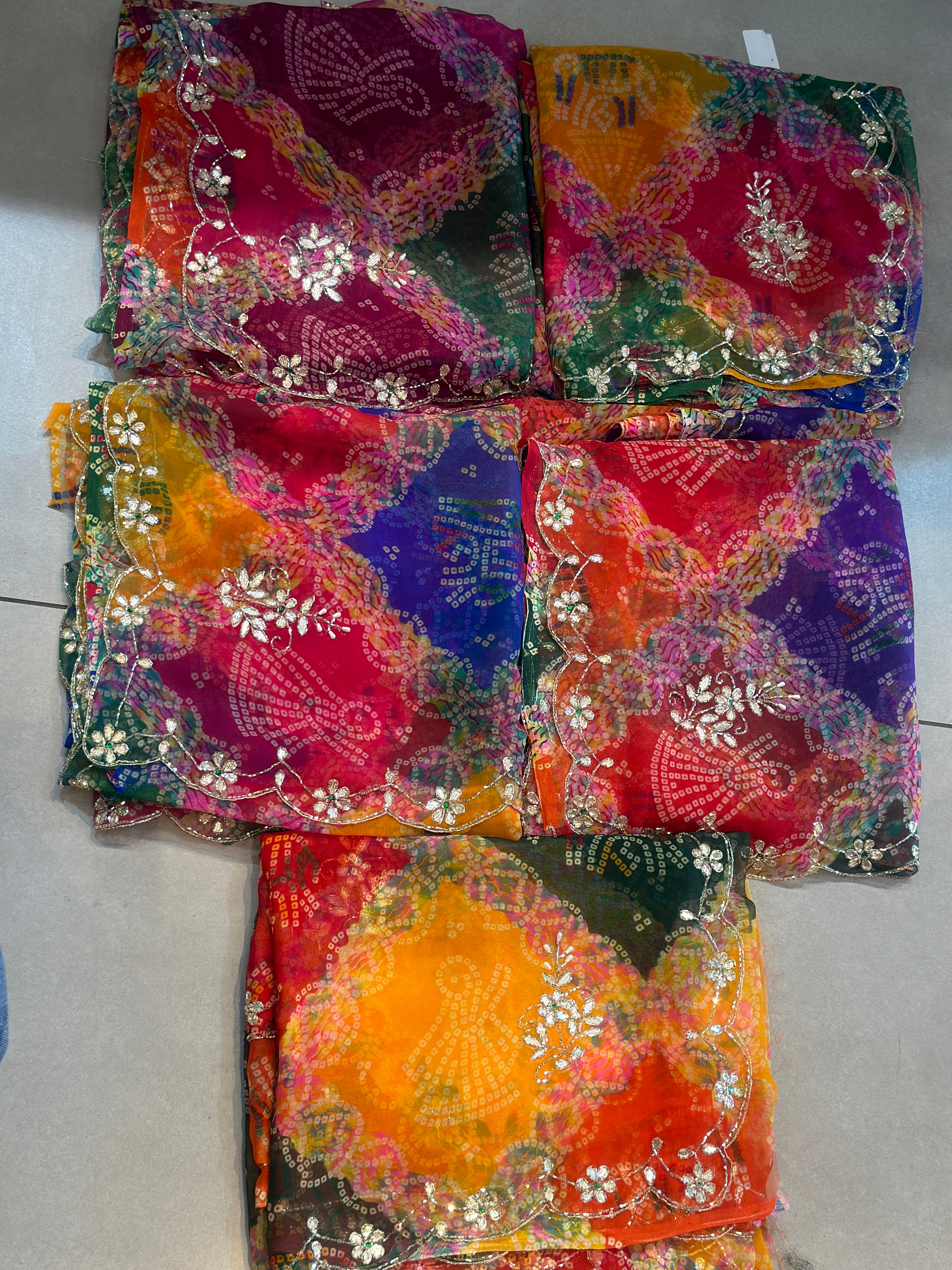 PACHRANGI HANDWORK GOTTAPATTI SAREE