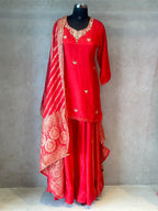 BEAUTIFUL ZARDOSI HANDWORK SKIRT SET