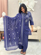 Traditional Bandhej Print Farshi Kurta Set