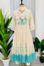 Phoolkari Embroidered A-Line Suit Set