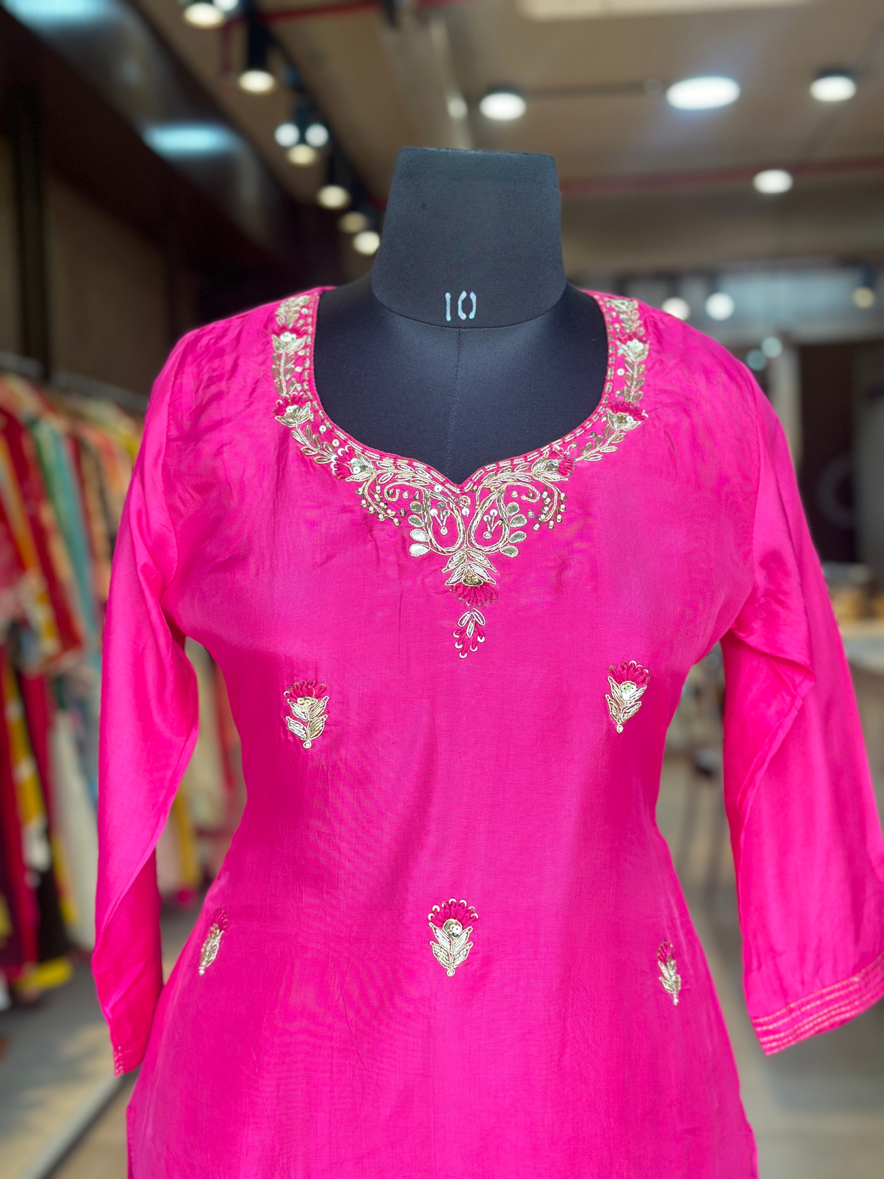 BEAUTIFUL ZARDOSI HANDWORK SKIRT SET