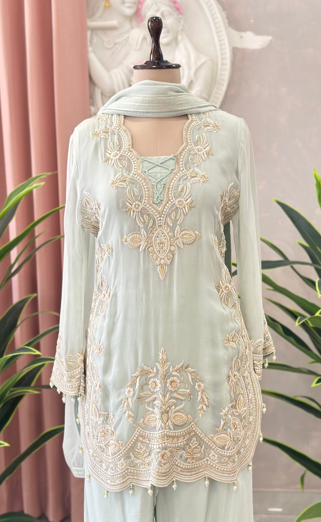 Handwork Pakistani Style Plazo Set