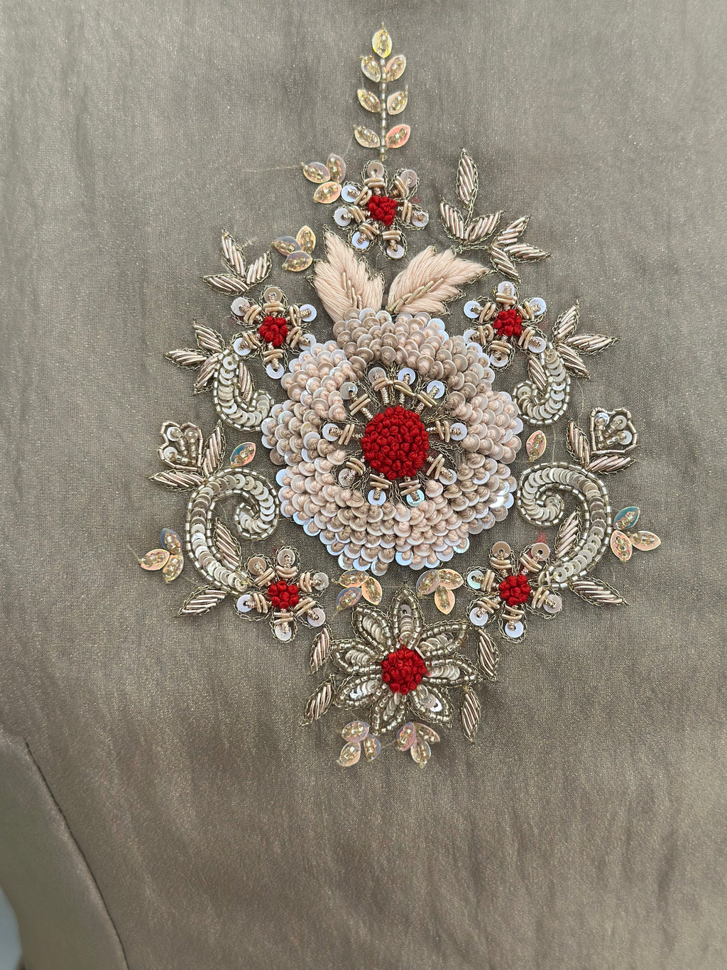 Jacket Style Handwork Anarkali with Dupatta