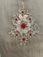 Jacket Style Handwork Anarkali with Dupatta